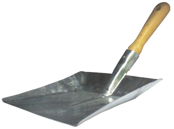 PALETTA ZINCATA CON MANICO IN LEGNO